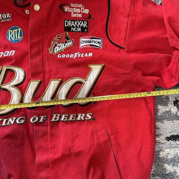 Vintage NASCAR Dale Earnhardt Jr Bud King Of Beers Chase Authentics Jacket M - Picture 8 of 9